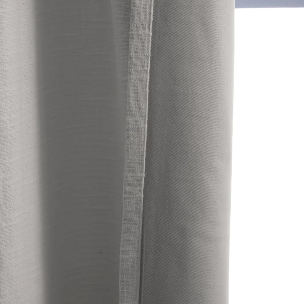 NWT QUINCE Set Of 2 48x84 Cotton Slub Room Darkening Curtains Cloud 6510 - Picture 6 of 12